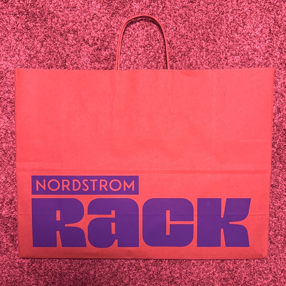 Nordstrom Rack Red Shopping Bag